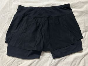 Women's Black Running Skort