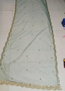 Beautiful TealDupatta with Embellishments