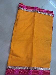 Vibrant Yellow Saree