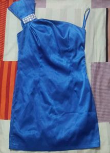 Stunning One-Shoulder Royal Blue Dress