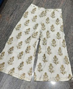 New Cream Printed Palazzo