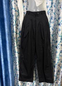 Korean Wide-Leg Black Pants