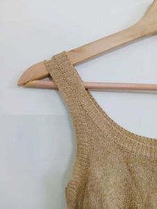 Cozy Knit Tank Top with Drawstring Waist