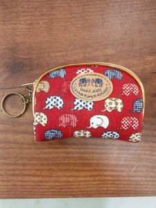 thailand Elephant Print Coin Pouch
