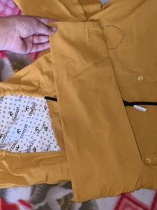 Mustard Yellow Button-Up Tunic with Embellishment