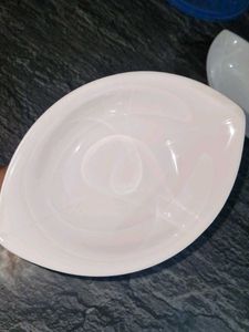 Two Decorative White Serving Dishes (2bowl)