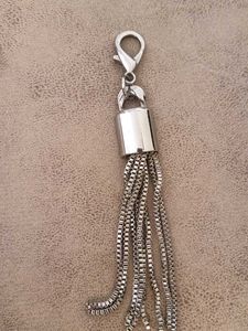 Silver bag charm and keychen