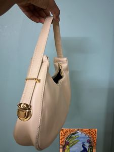 Stylish Cream Hobo Bag