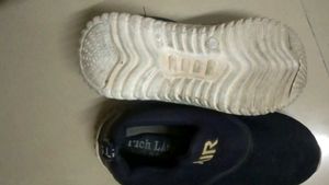 Navy Blue "AIR" Slip-On Kids Sneakers