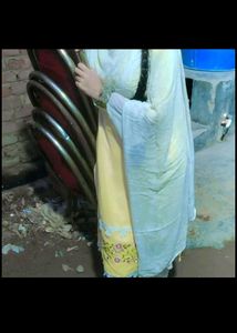 Lemon Yellow Embroidered Kurti Set