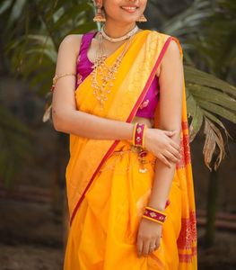 Traditional Indian Kundan Silk Thread Bangle Set