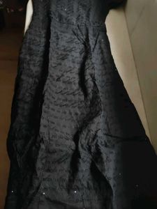 Elegant Black chikankari work gown