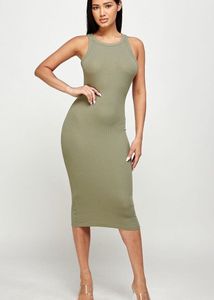 Ribbed Knit Tank Dress