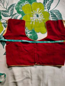 Maroon Georgette Saree
