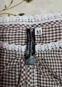 FREE DELIVERY 🤎 Charming Gingham ribbon Top