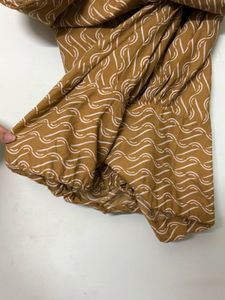 Brown n White Salwar Suit With Dupatta