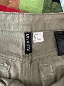Hnm women Olive Green Wide Leg Pants