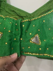 Green Embellished Blouse