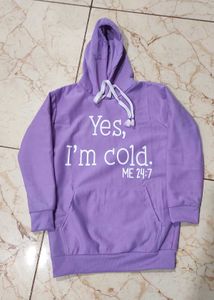 New  Nd Unused  Hooded Woolen Sweatshirt