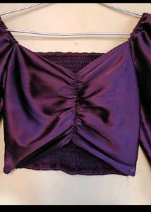 Stylish Purple Crop Top
