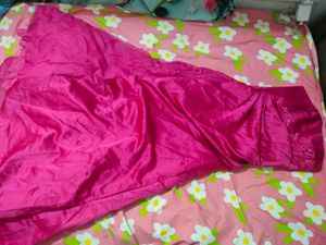 Elegant Pink One-Shoulder Gown