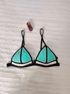 Turquoise Crochet Bikini Top