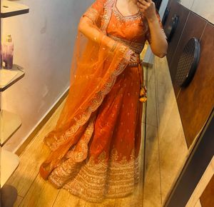 Orange Lehenga Choli Set