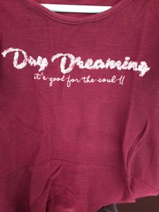 Burgundy "Day Dreaming" Graphic Tee