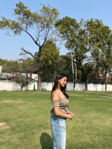 Off-Shoulder westside noun Smocked Peplum Top