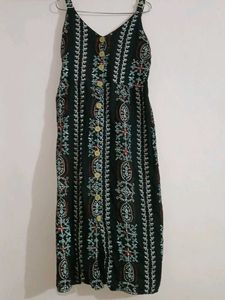 Boho Printed Strappy Maxi Dress
