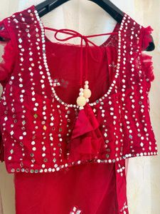 Red Heavy embroidered Mirror Work Lehenga choli