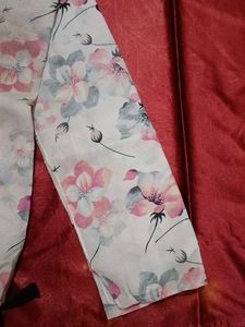 Floral Print Scarf with Tassels