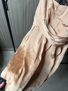 Satin Lace Trim Slip Dress