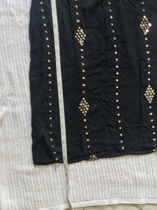 Embellished Black Kurta