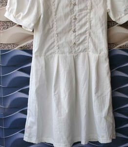 puff sleeve collar dress