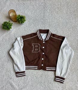 Brown & White Varsity Jacket