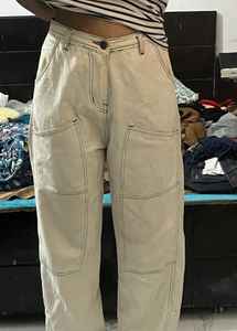 Cream Cargo Pants