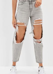 trendy distressed mom jeans