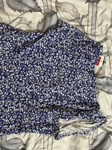 Chic Blue Floral Dress