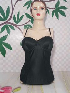 (1412)Vintage Black Lace Bodysuit