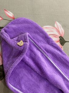Soft Plush Purple Hair Towel