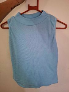 Blue Sleeveless Top
