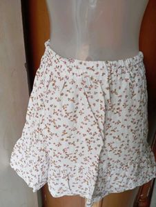 Cute Floral Print Midi Skirt