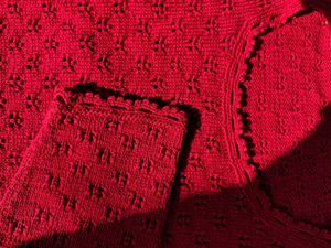 Red Knit Cardigan