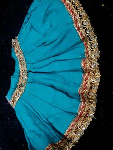 Bohemian Embellished Teal Maxi Skirt