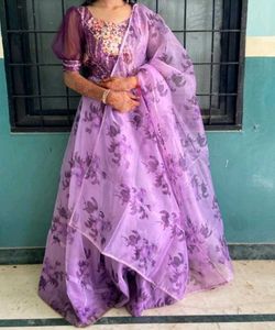Beautiful Lavender Floral Lehenga Choli