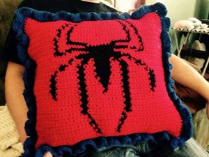 Spider-Man Crochet Pillow