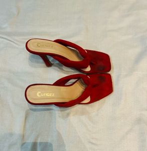 Red Heeled Mules