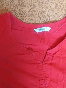 Red Cotton Kurti