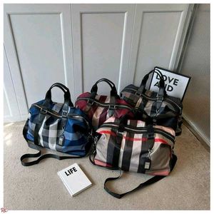 Stylish Striped Travel Duffel Bag